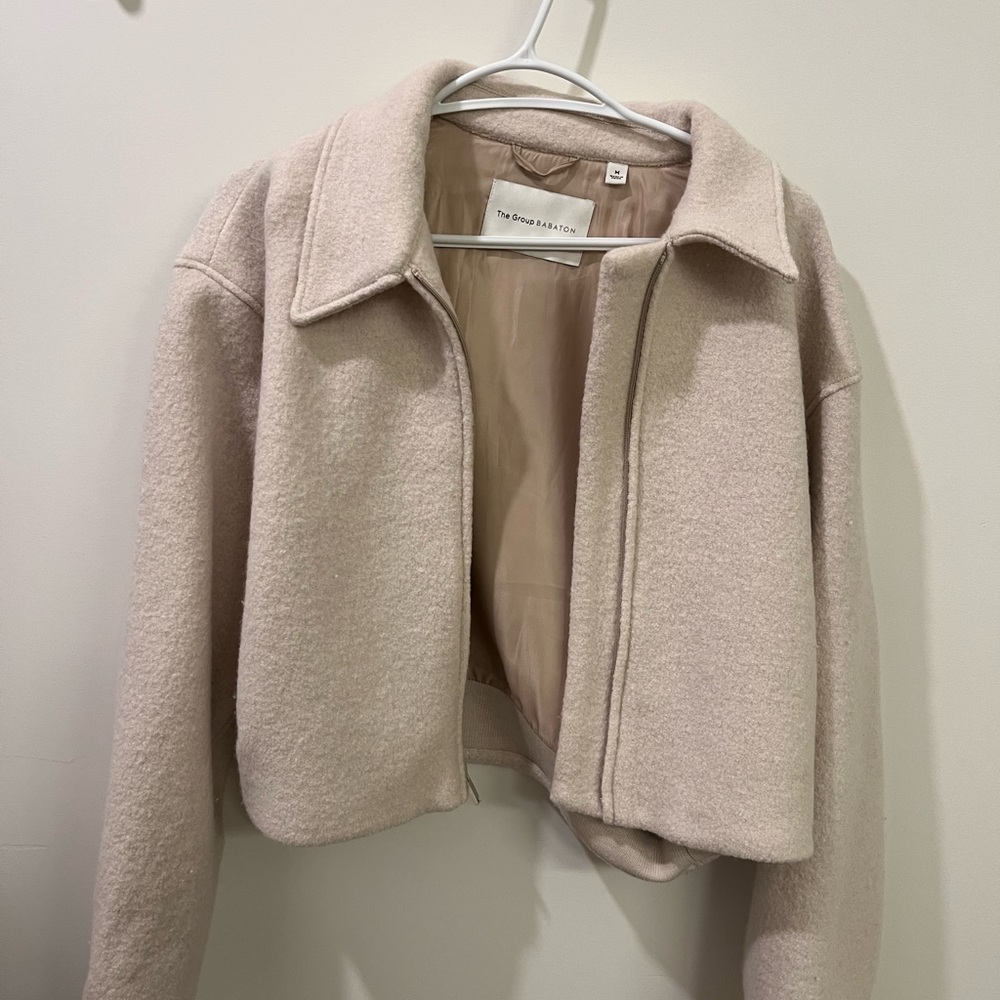 Aritzia Soft Pink Teddy Jacket